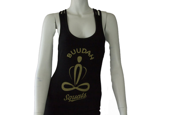 Buudah Squats Web Tank Print Black