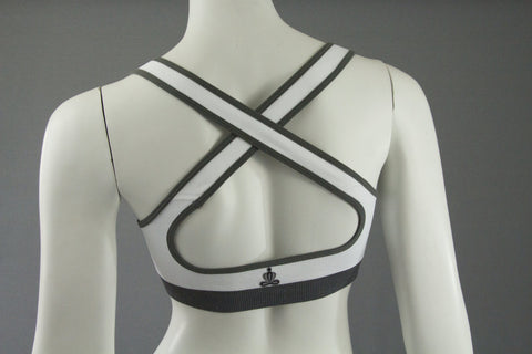 Reticulate Sports Bra White
