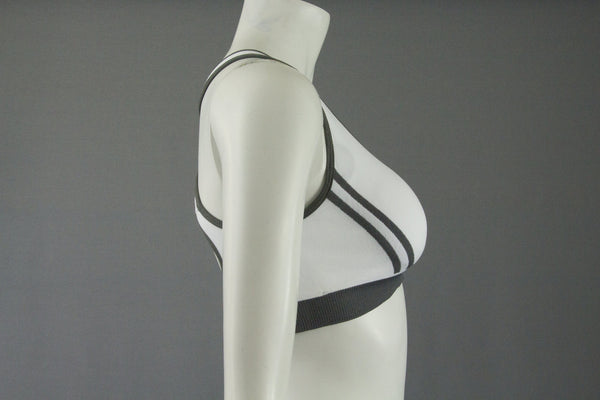 Reticulate Sports Bra White