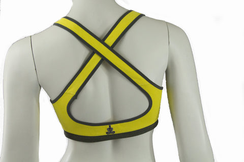 Reticulate Sports Bra Yellow