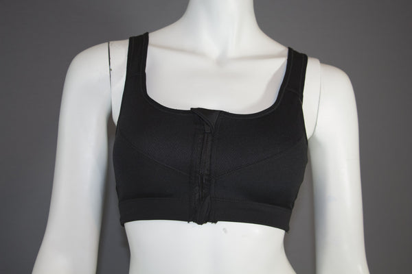 Buudah Stylistic front zip up sports bra - Black