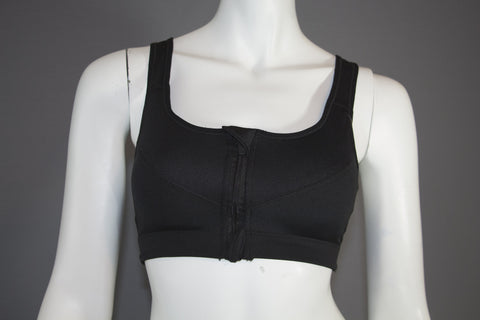 Buudah Stylistic front zip up sports bra - Black